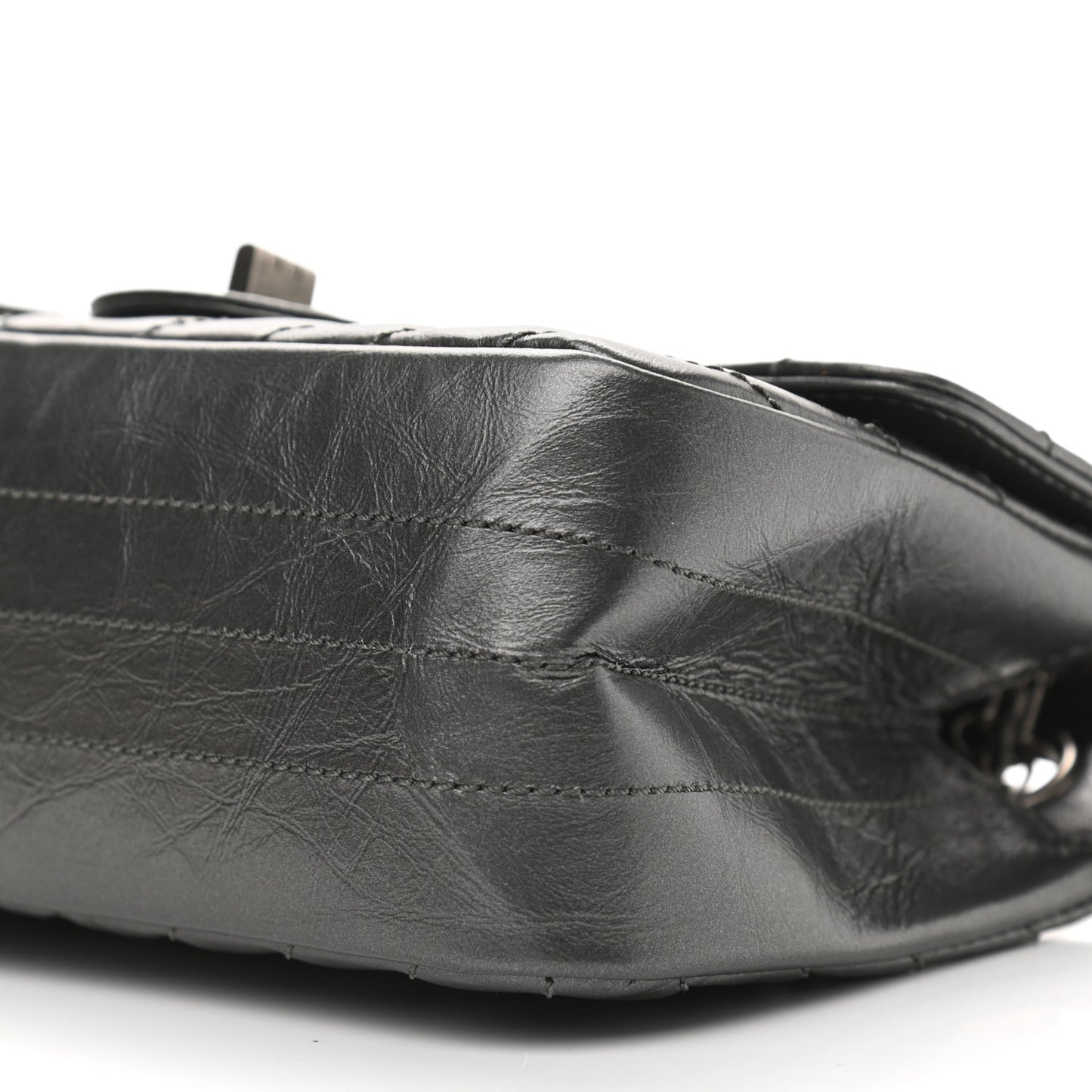 Aged Calfskin Chevron Quilted 2.55 Reissue Mini Flap Grey