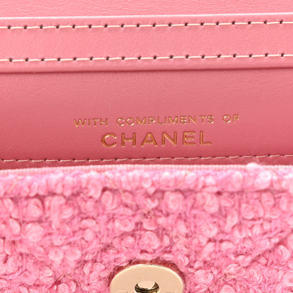Chanel Tweed Quilted Flap Chain Waist Bag Pink 7 of 10