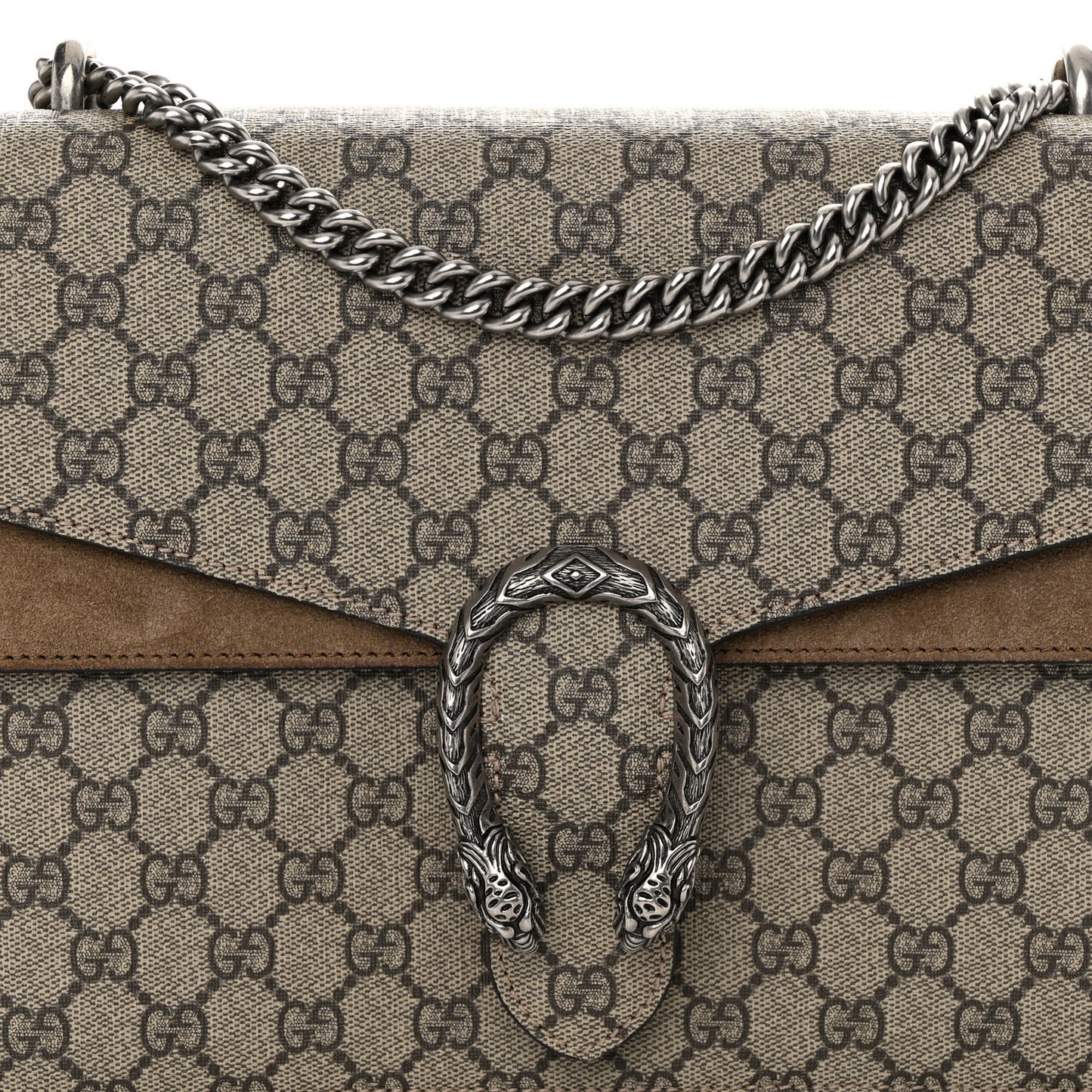 GG Supreme Monogram Medium Dionysus Shoulder Bag Taupe
