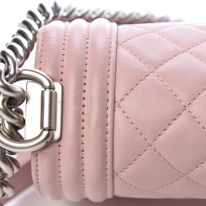 Chanel Calfskin Quilted Medium Boy Flap Light Pink 17 of 19