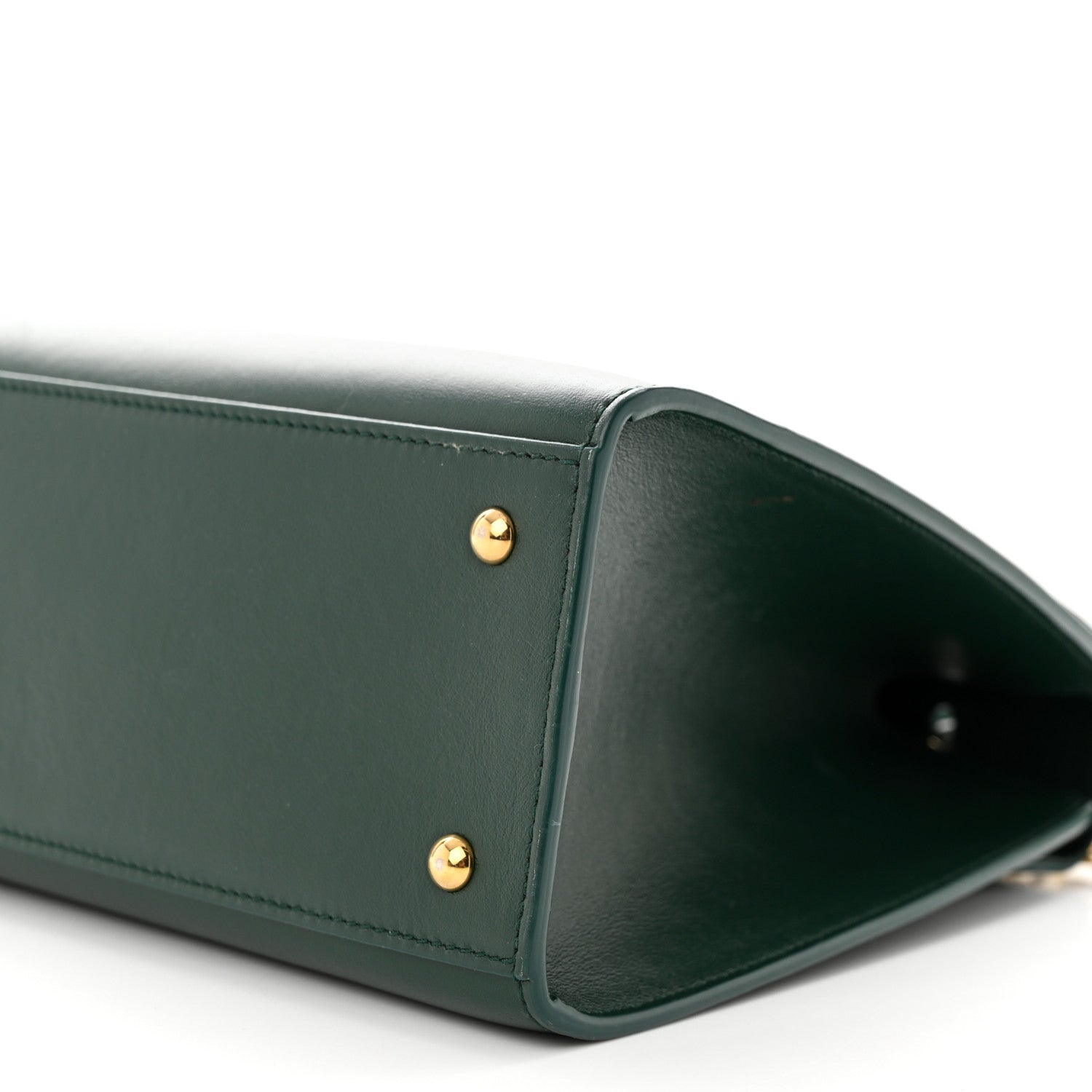Salvatore Ferragamo Calfskin Thalia Flap Top Handle Satchel Dark Green 10 of 11