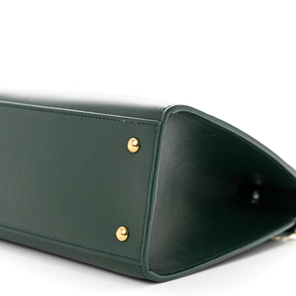 Salvatore Ferragamo Calfskin Thalia Flap Top Handle Satchel Dark Green 10 of 11