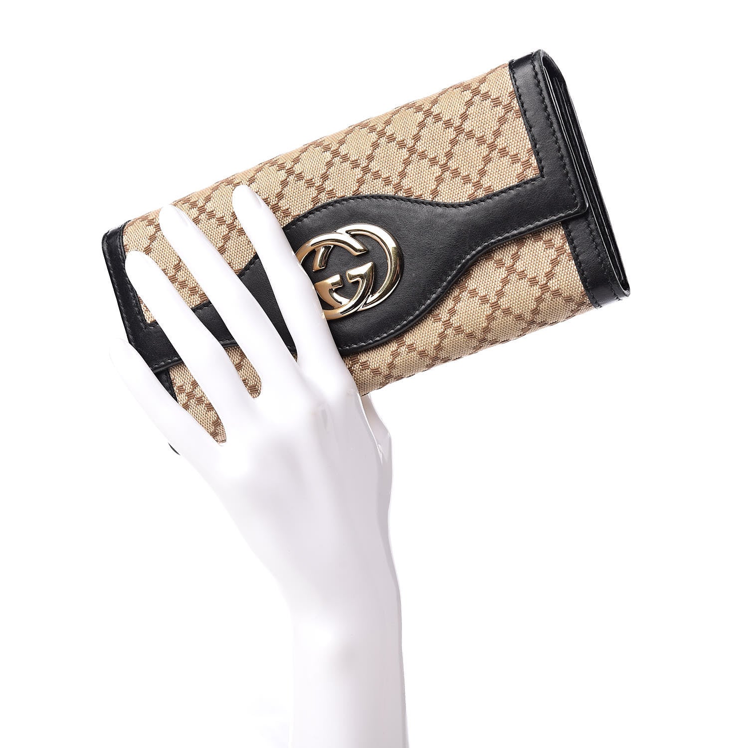Gucci Diamante Interlocking G Continental Wallet Brown 2 of 11
