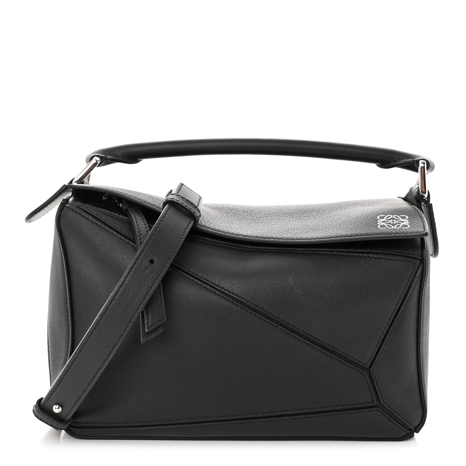 Loewe Calfskin Small Puzzle Bag Black 1 of 11