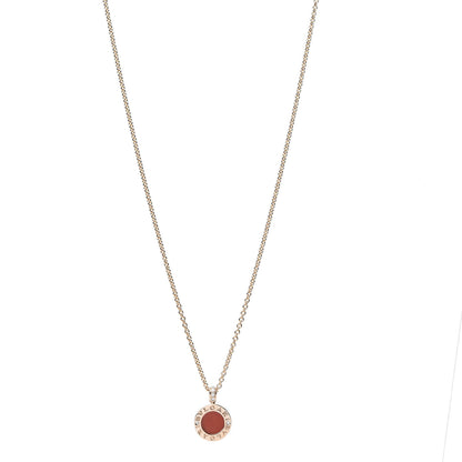 Bulgari 18K Rose Gold Diamond Mother of Pearl Carnelian BVLGARI BVLGARI Pendant Necklace 2 of 6