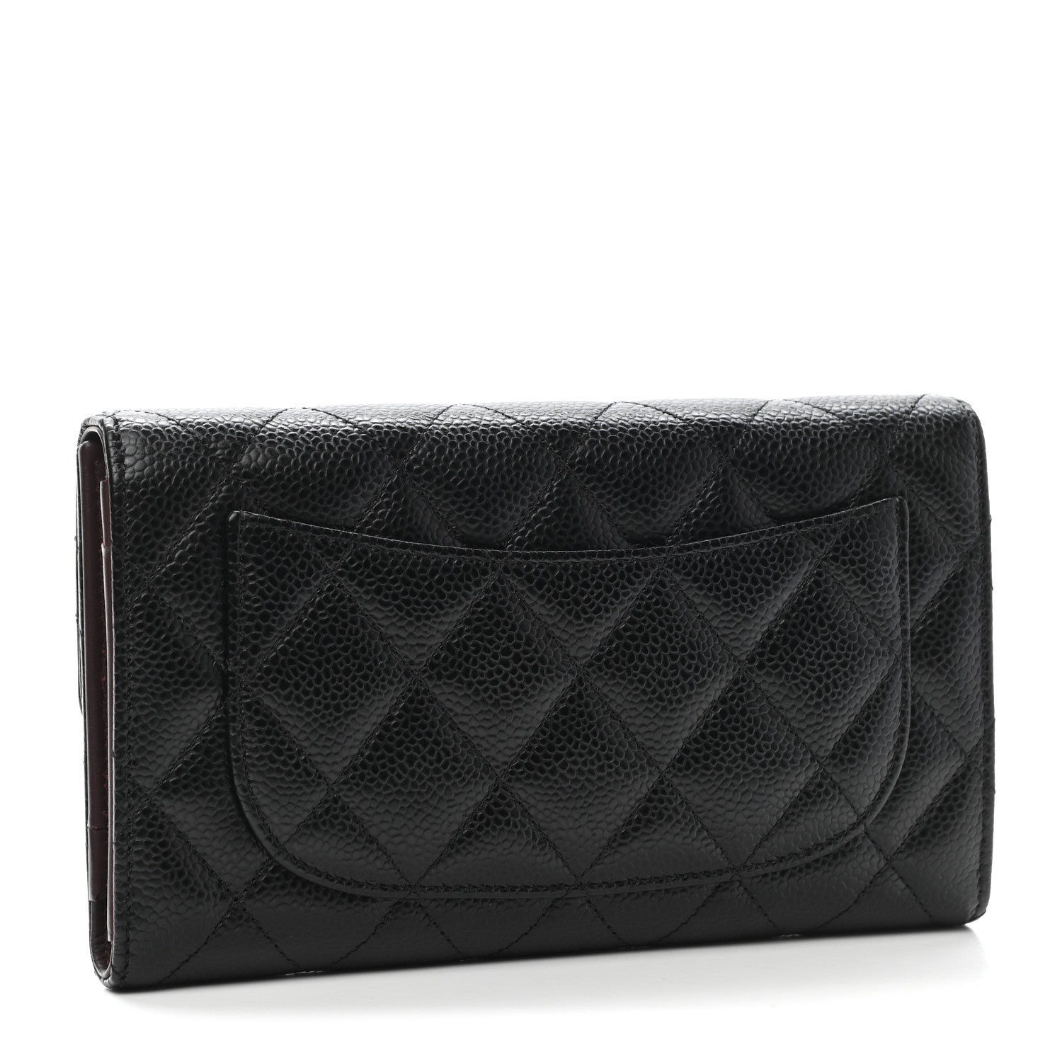 Chanel Caviar Quilted Long Flap Wallet Black 3 of 10