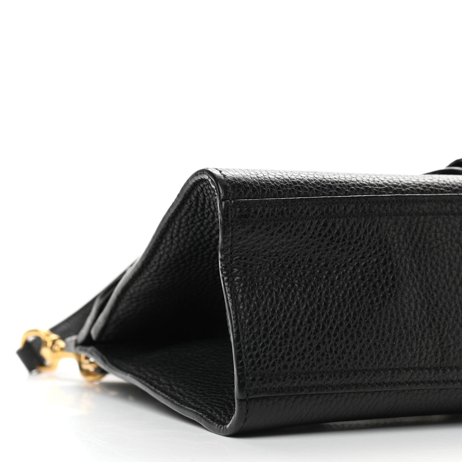 Gucci Calfskin Mini GG Marmont Top Handle Bag Black 9 of 13
