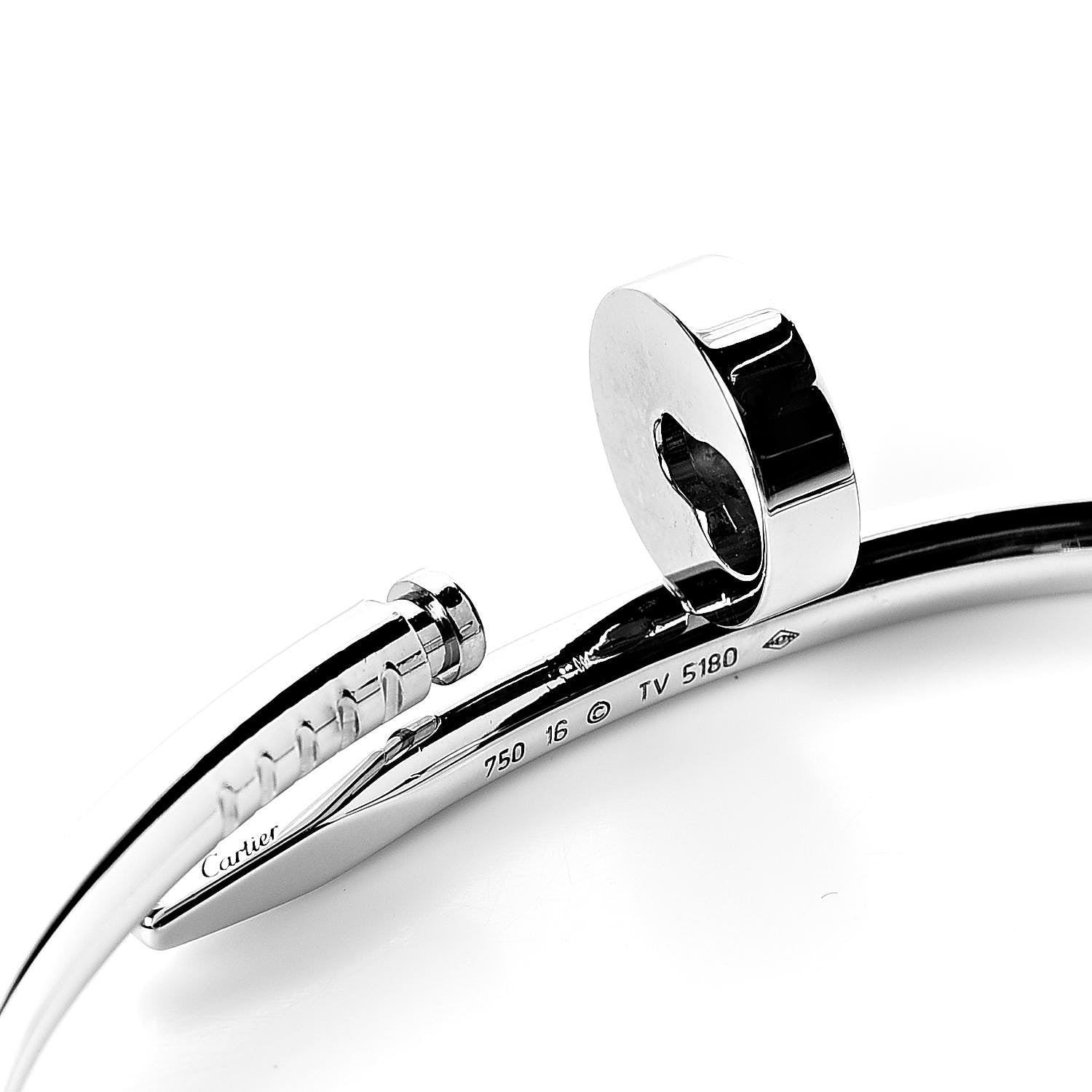 Cartier 18K White Gold Juste Un Clou Bracelet 16 4 of 7