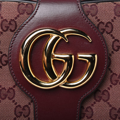 Gucci GG Monogram Calfskin Medium Arli Shoulder Bag Sahara Rubino Chardonnay 13 of 14