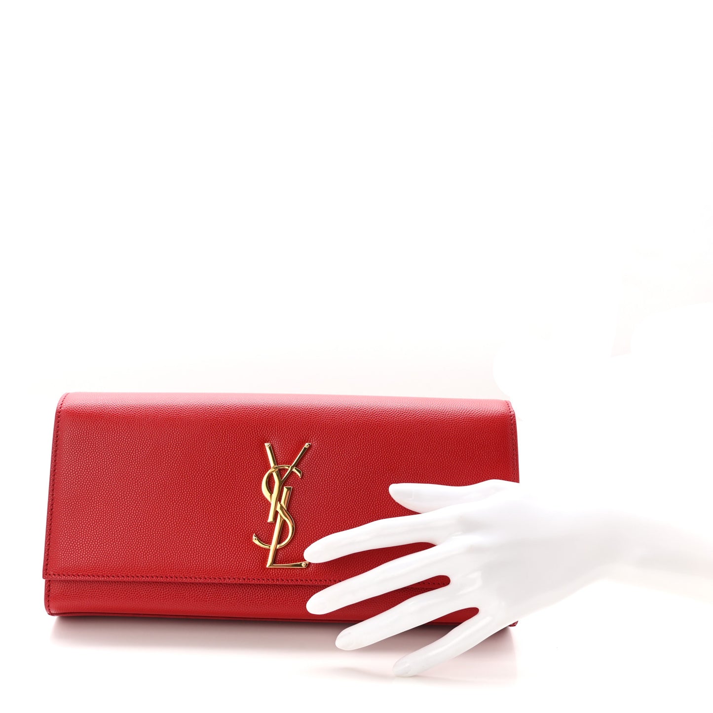 Grain De Poudre Classic Monogram Cassandre Clutch Red