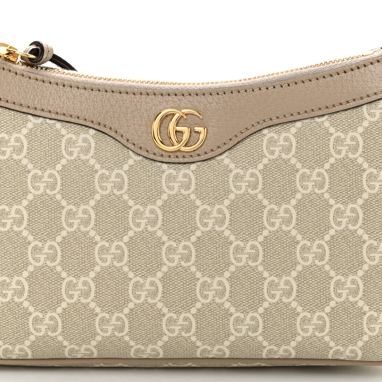 Gucci GG Supreme Monogram Textured Dollar Calfskin Small Ophidia Hobo Beige Mystic White Oatmeal 7 of 9