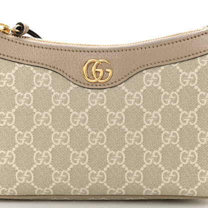 Gucci GG Supreme Monogram Textured Dollar Calfskin Small Ophidia Hobo Beige Mystic White Oatmeal 7 of 9