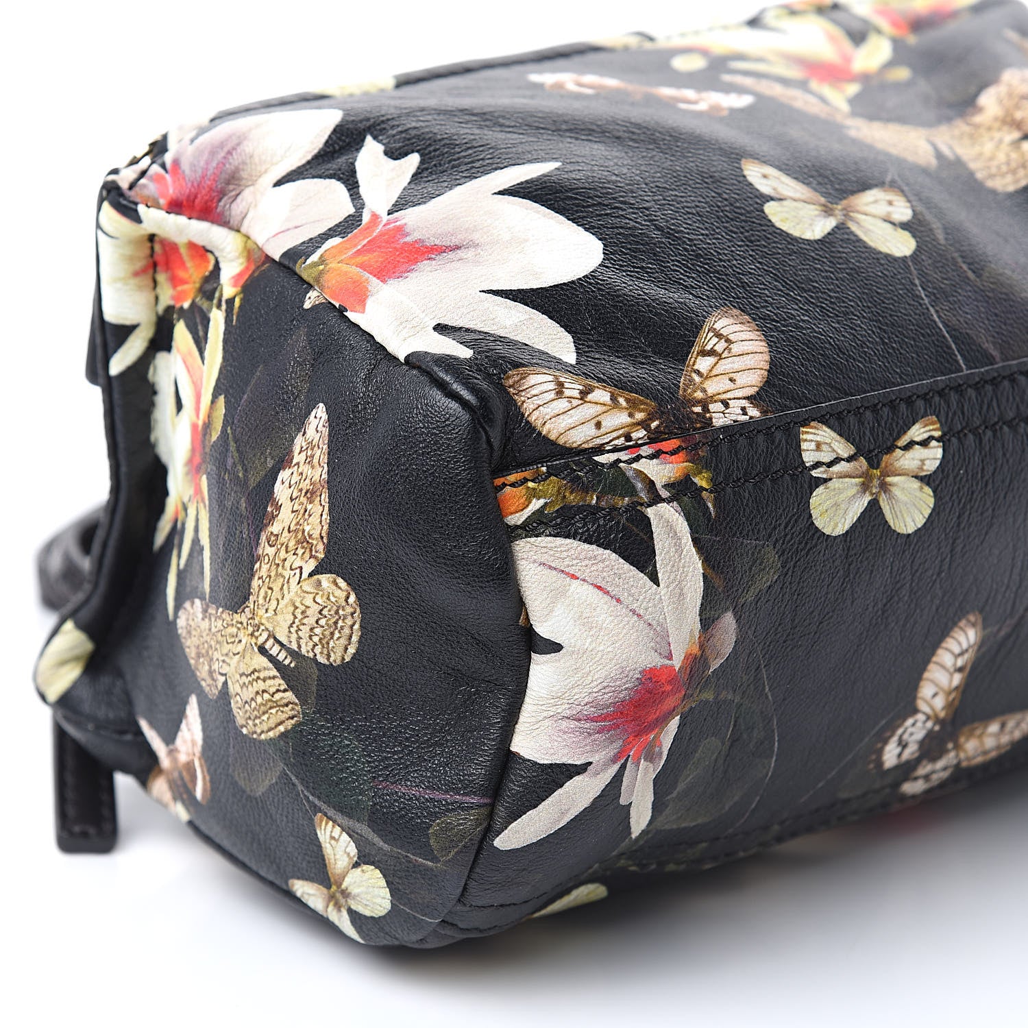 Givenchy Lambskin Magnolia and Moth Print Mini Pandora Black 8 of 9