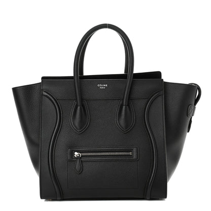 Celine Drummed Calfskin Mini Luggage Black 1 of 10