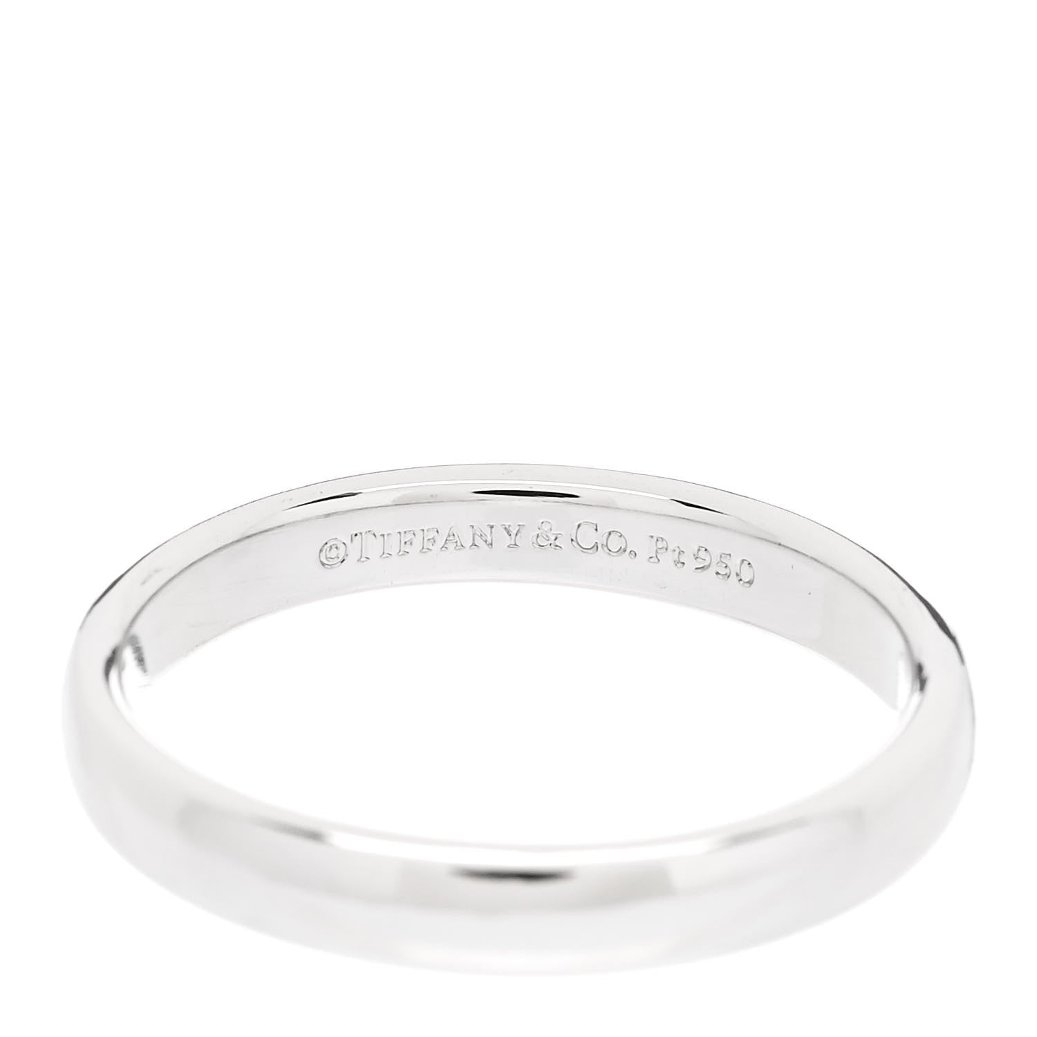 Tiffany Platinum 3mm Classic Wedding Band Ring 52 6 4 of 4