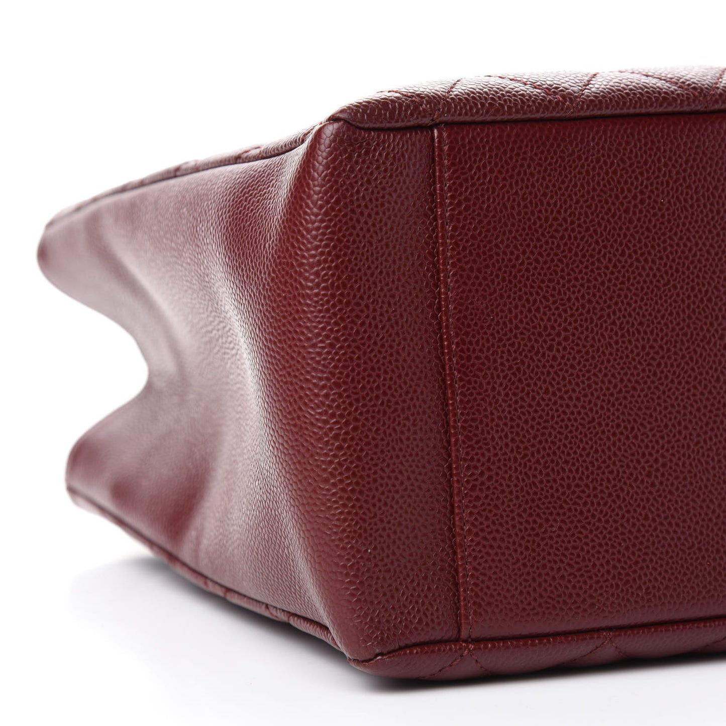 Caviar Quilted Grand Shopping Tote GST Burgundy