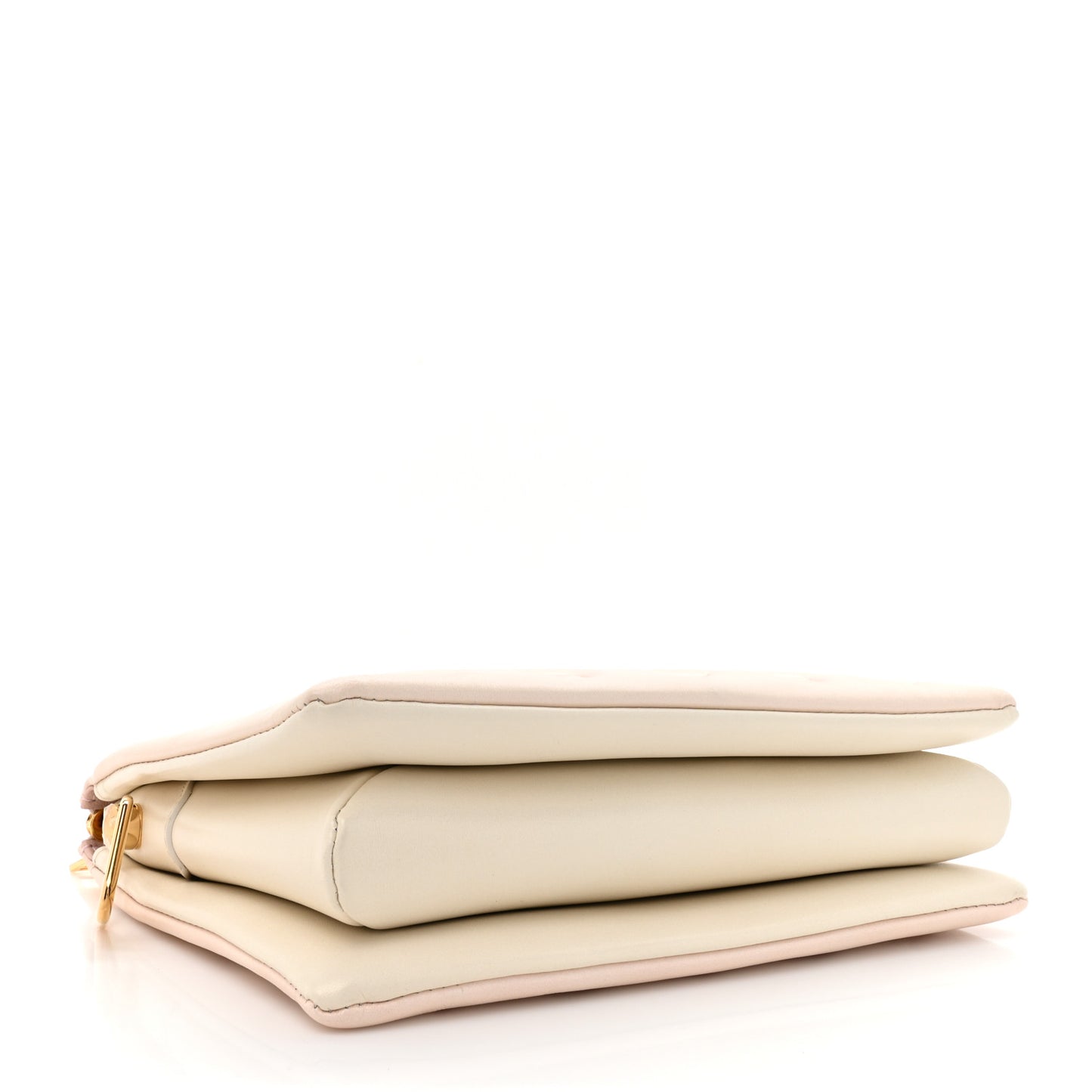 Pearlescent Lambskin Embossed Monogram Coussin PM Beige Rose