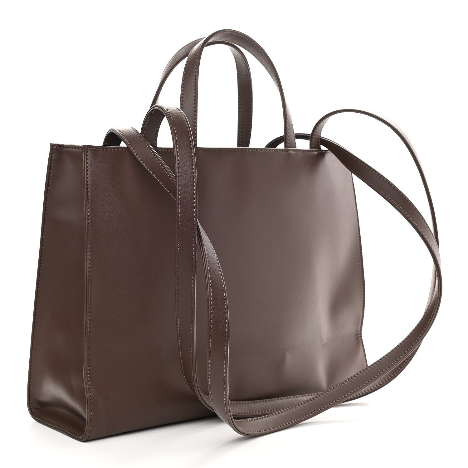 Telfar Vegan Leather Medium Shopping Bag Chocolate 3 of 11