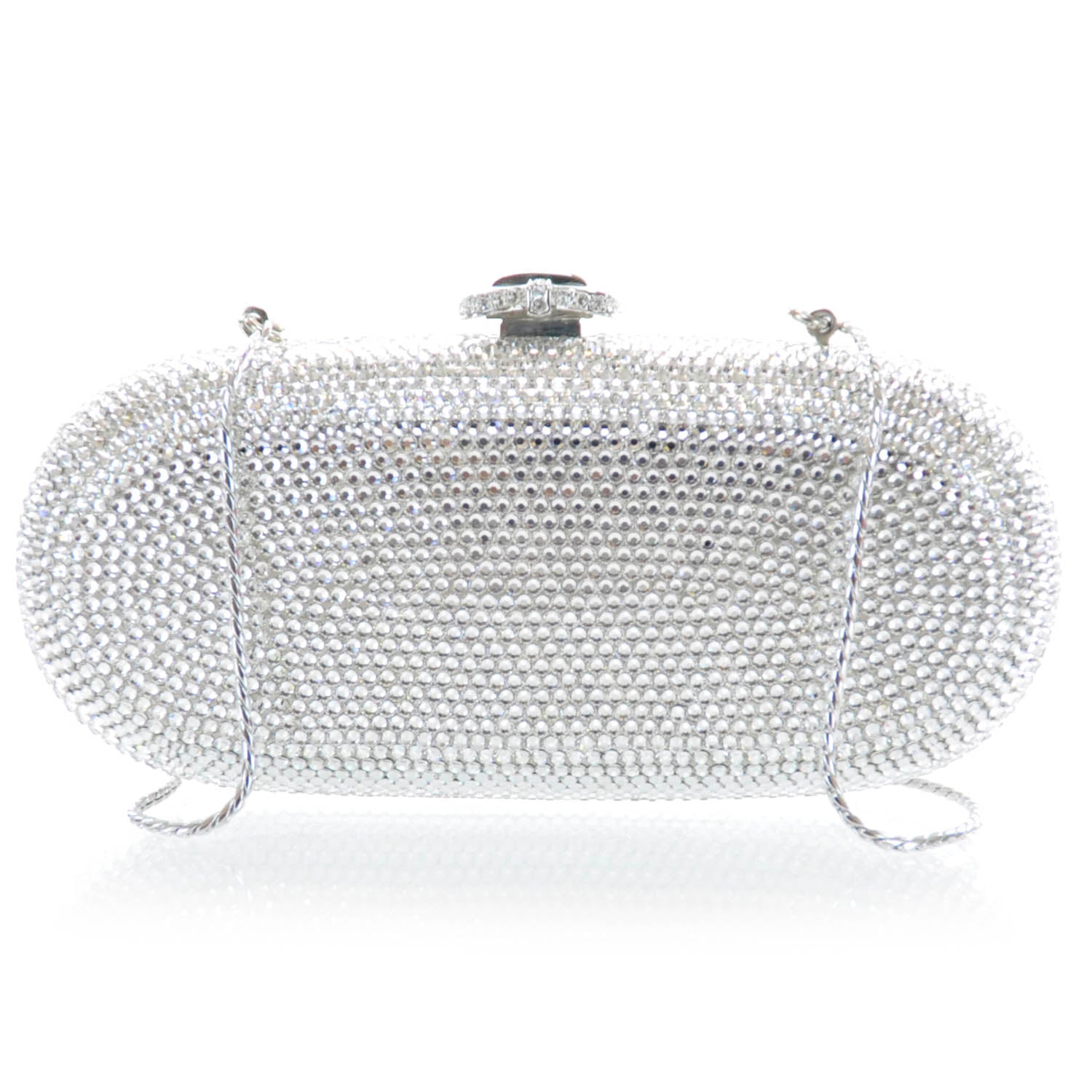 Judith Leiber Crystal Minaudiere Clutch 1 of 7