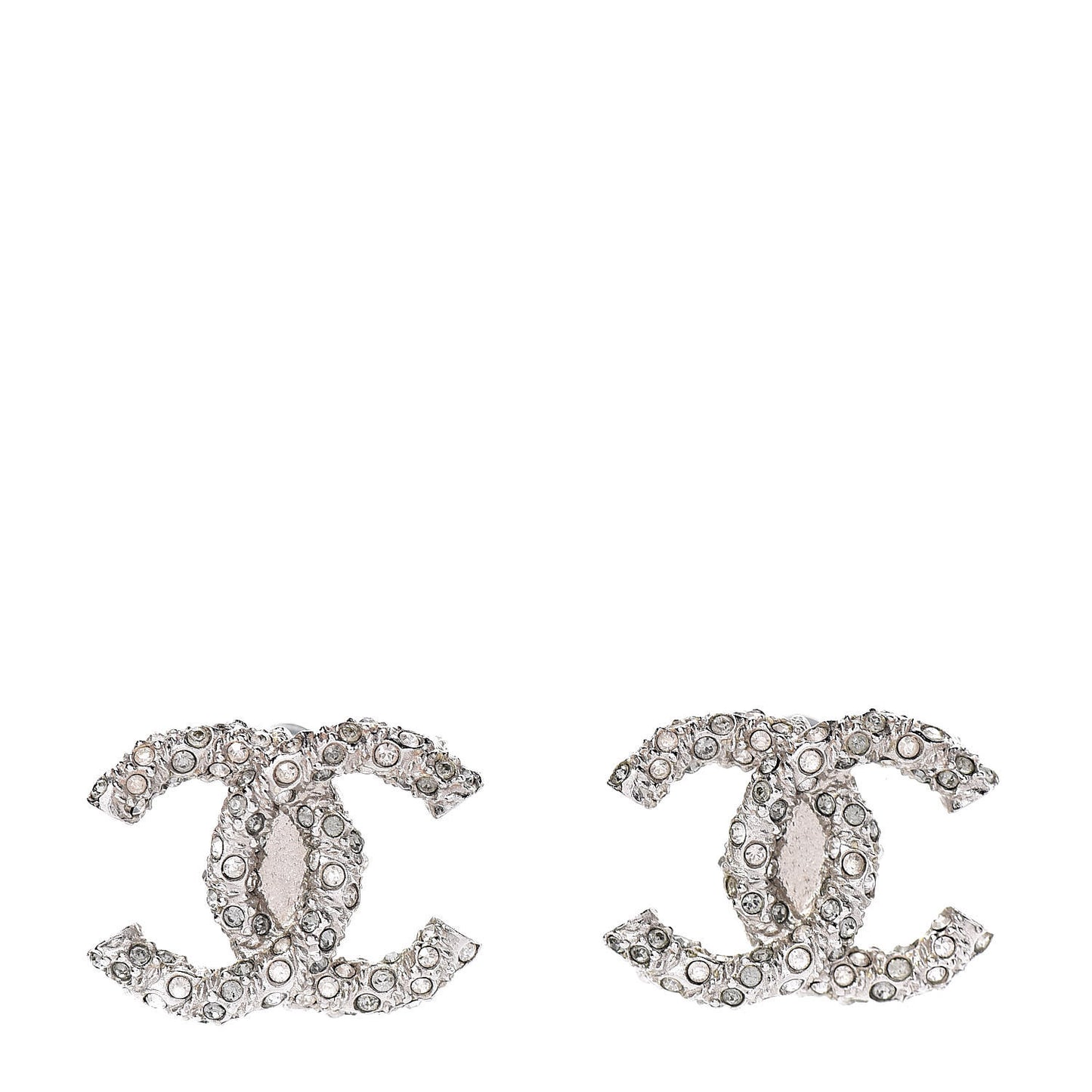 Crystal CC Earrings Silver