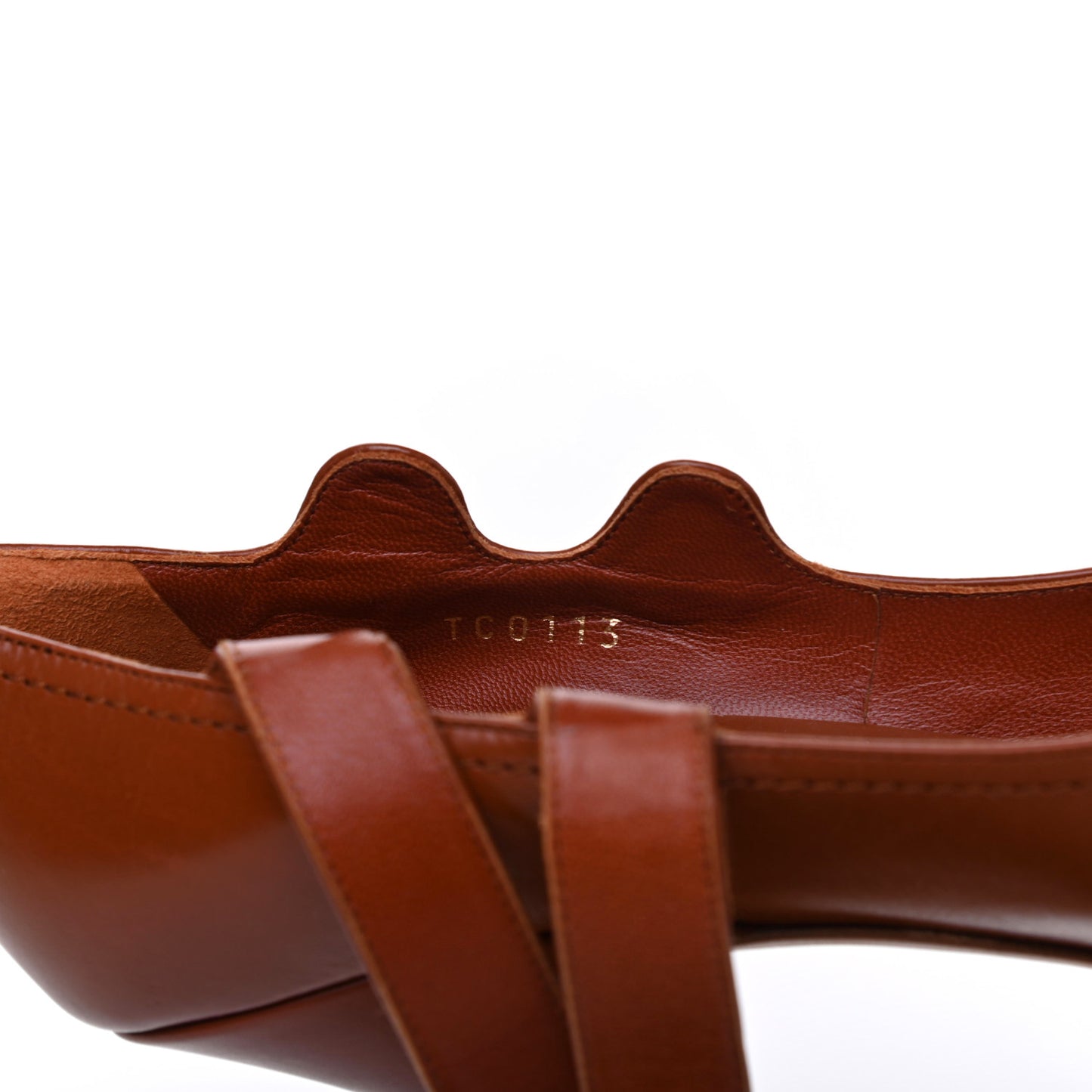 Calfskin Ritual Fetish Platform Pumps 38.5 Brown