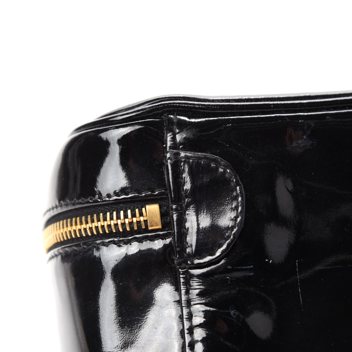 Patent Vanity Cosmetic Case Black