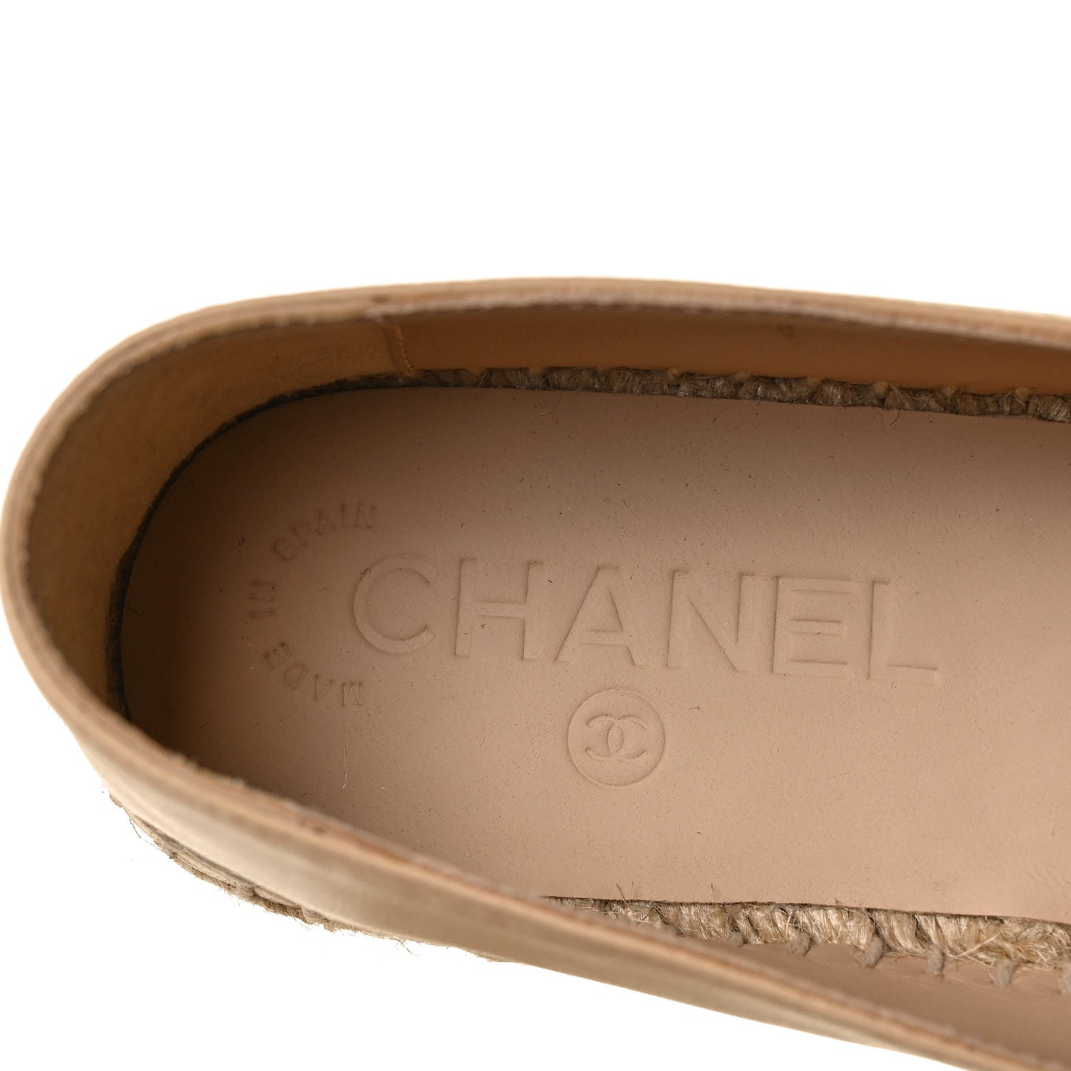 Chanel Lambskin CC Espadrilles 37 Beige Black 7 of 9