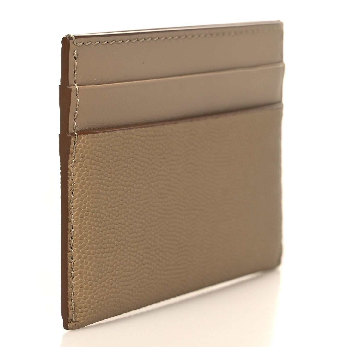 Grainy Calfskin Sandon TB Card Case Archive Beige
