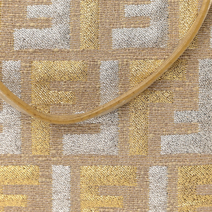 Fendi Metallic Canvas Zucca Roll Tote Beige Oro 13 of 18