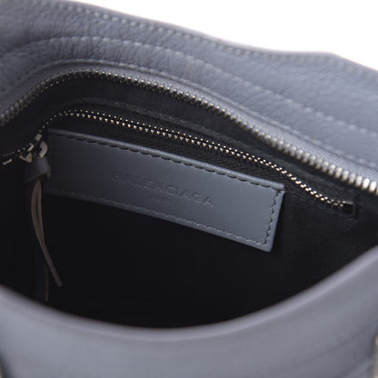 Balenciaga Chevre Silver Metallic Edge Hardware Mini City Bleu Acier 6 of 10