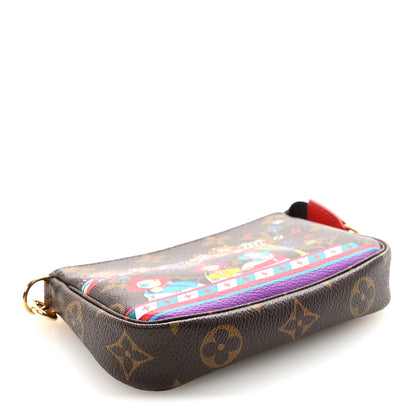 Louis Vuitton Monogram 2020 Christmas Animation Bumper Cars Mini Pochette Accessories Coquelicot 4 of 7