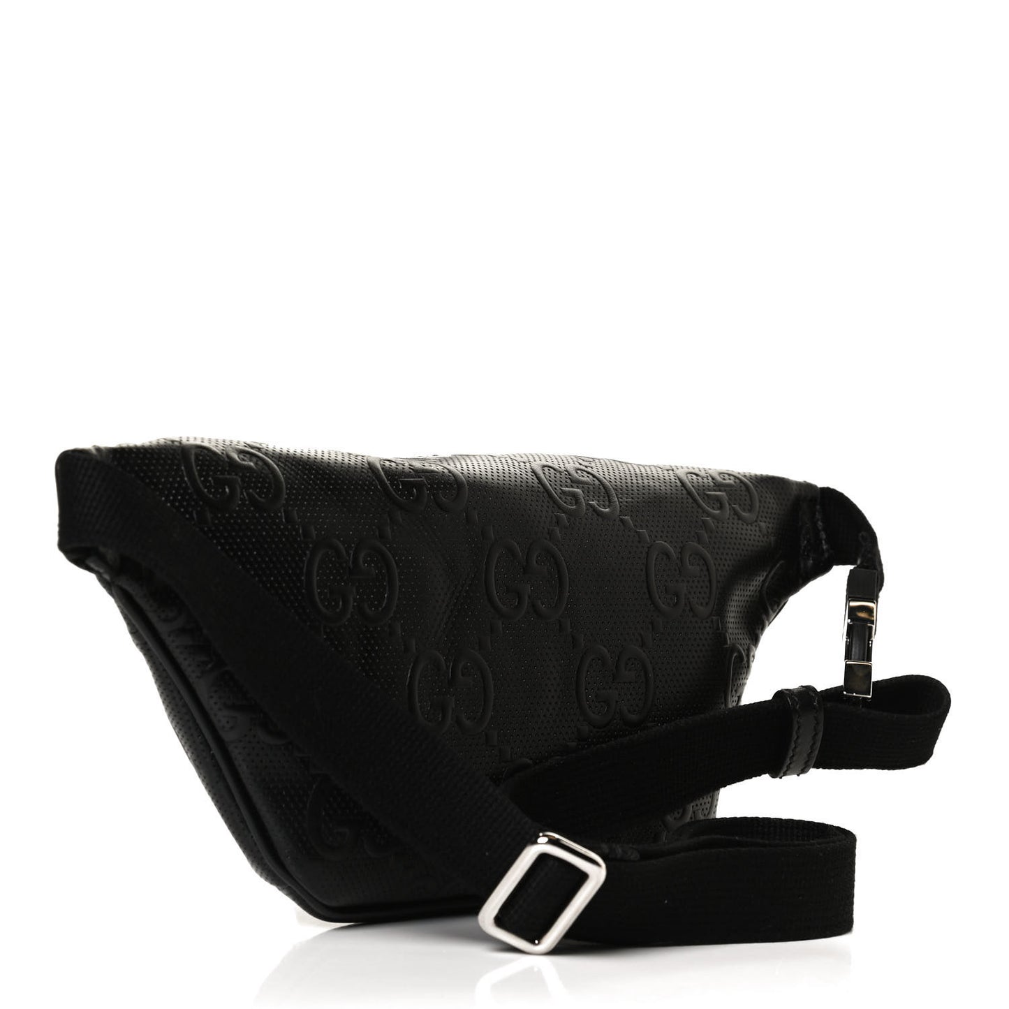 Calfskin GG Tennis Embossed Belt Bag Black