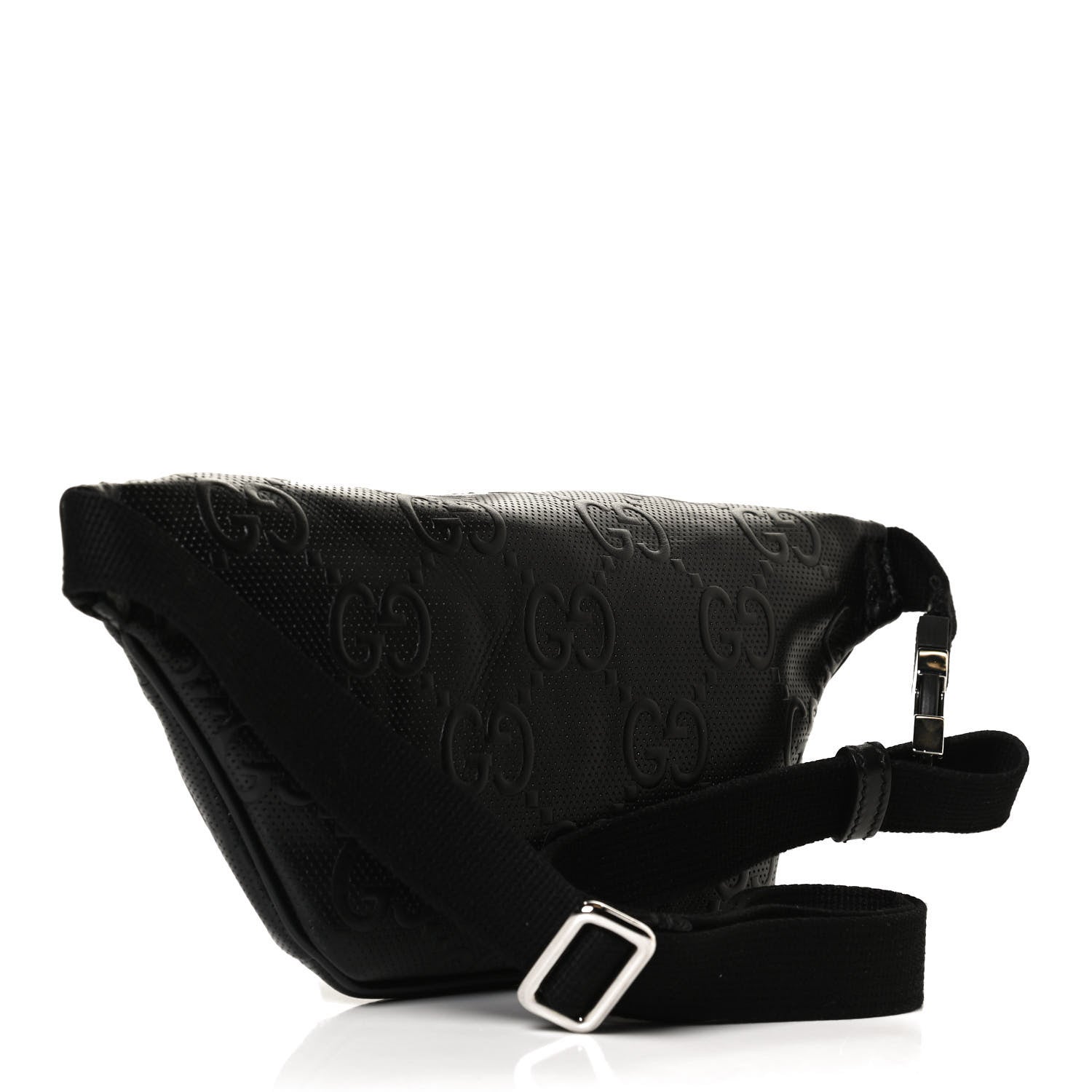 Gucci Calfskin GG Tennis Embossed Belt Bag Black 2 of 13