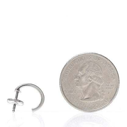 Cartier 18K White Gold Small LOVE Hoop Earrings 2 of 6