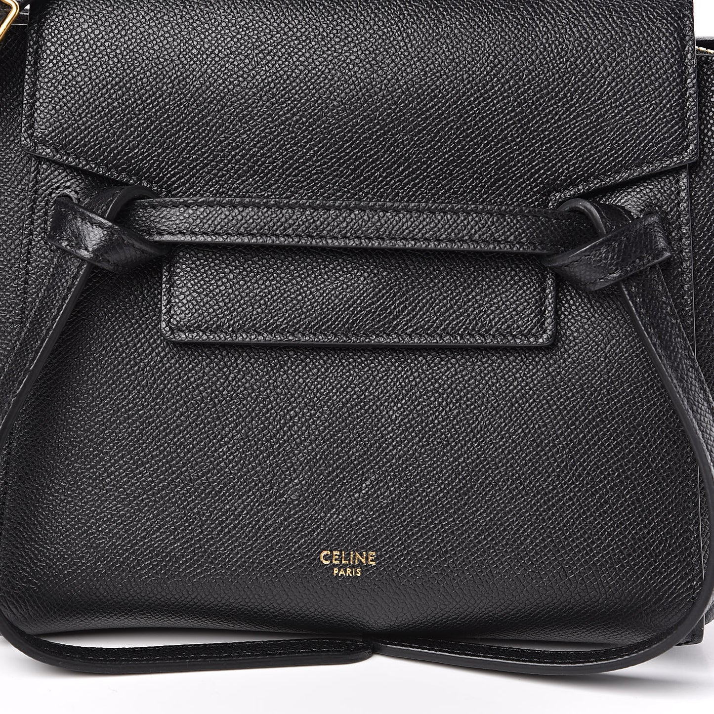 Grained Calfskin Nano Belt Bag Black