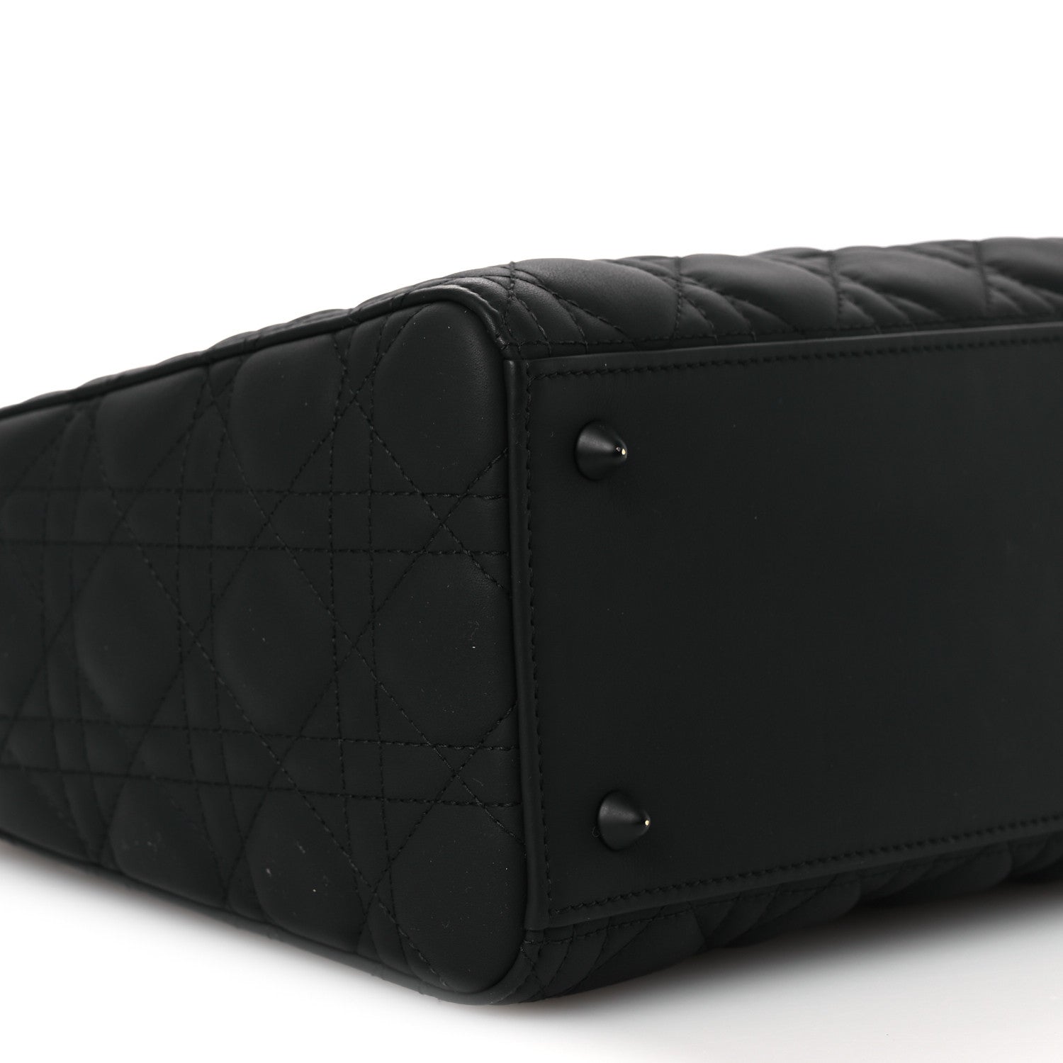 Christian Dior Ultra Matte Calfskin Cannage Medium Lady Dior Black 9 of 11