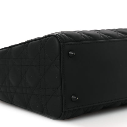 Christian Dior Ultra Matte Calfskin Cannage Medium Lady Dior Black 9 of 11