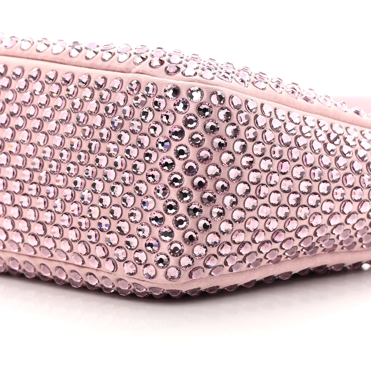 Satin Crystal Mini Re-Edition 2000 Bag Alabastro