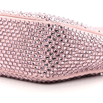 Prada Satin Crystal Mini Re-Edition 2000 Bag Alabastro 10 of 12