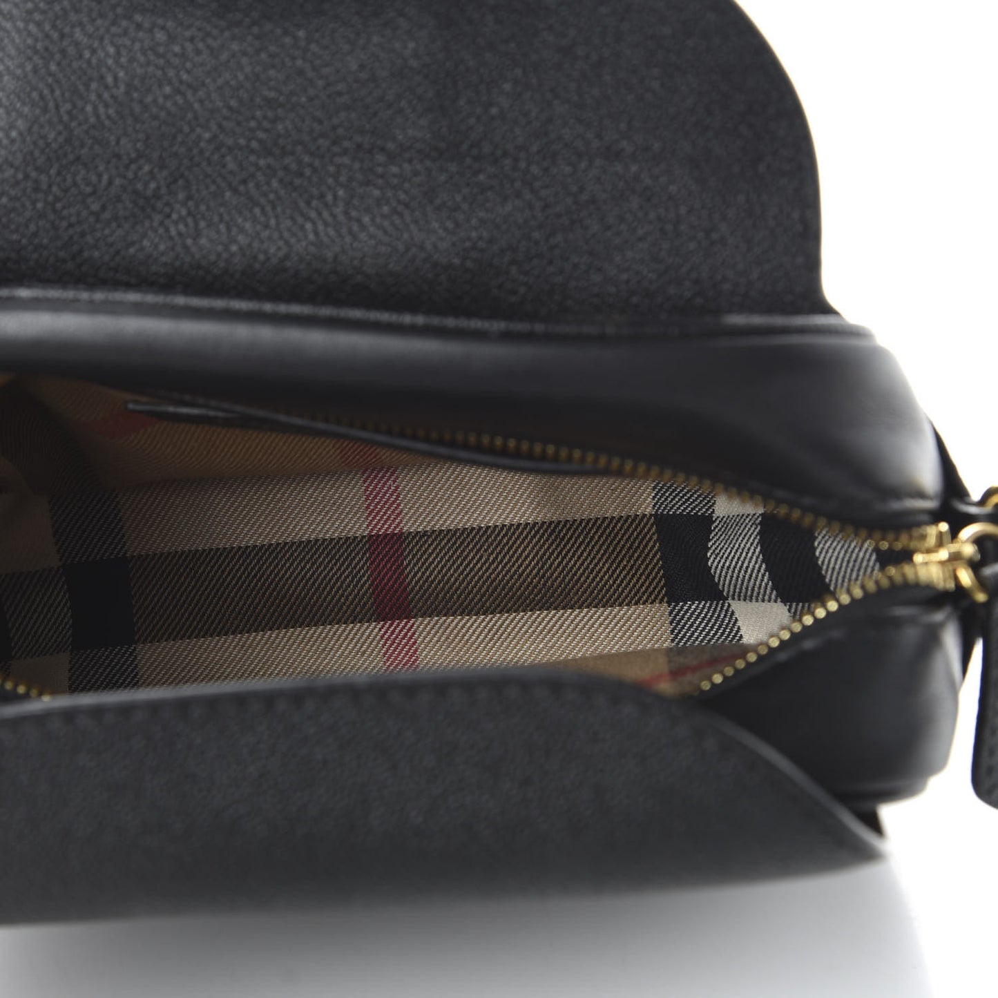 Soft Grain Calfskin Small Buckle Zip Bag Black