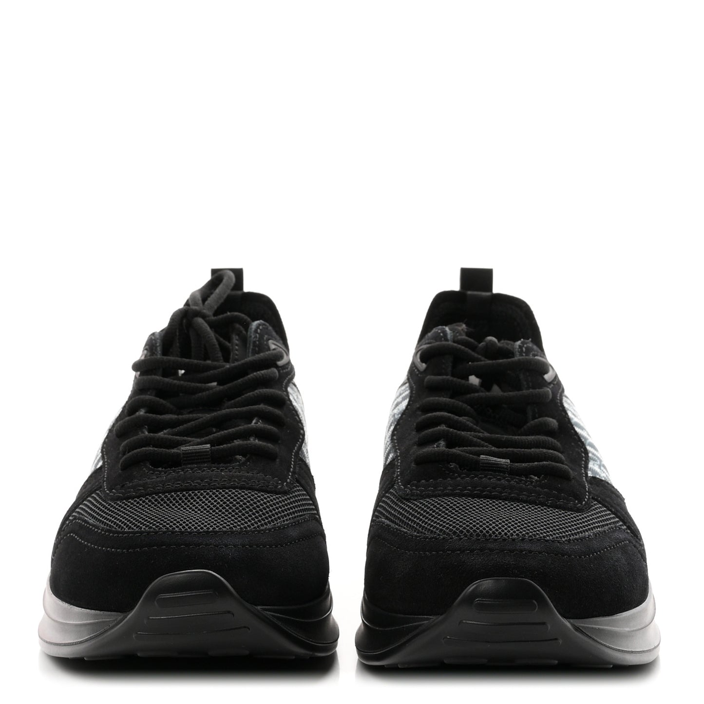 Suede Technical Mesh Oblique Mens B25 Runner Sneakers 42 Black