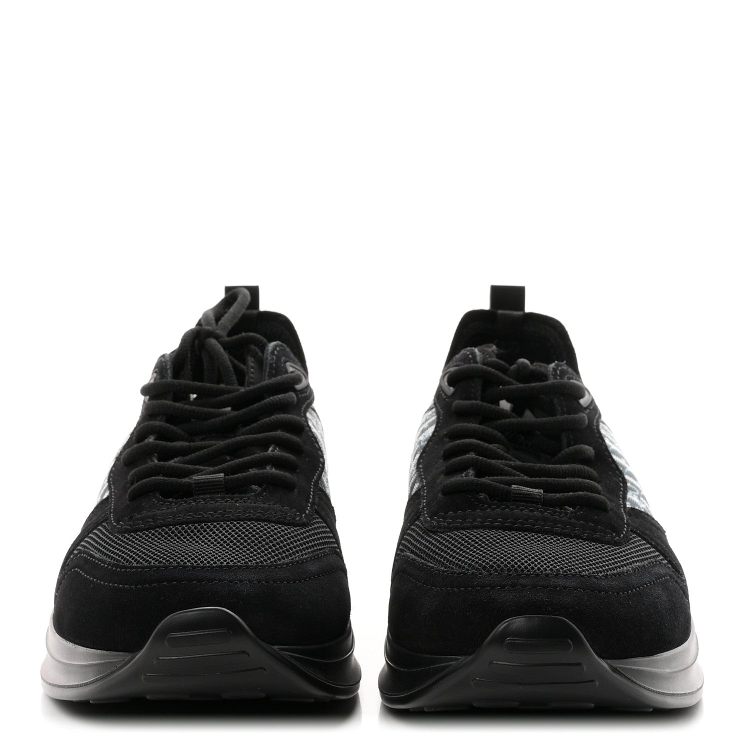 Christian Dior Suede Technical Mesh Oblique Mens B25 Runner Sneakers 42 Black 3 of 9