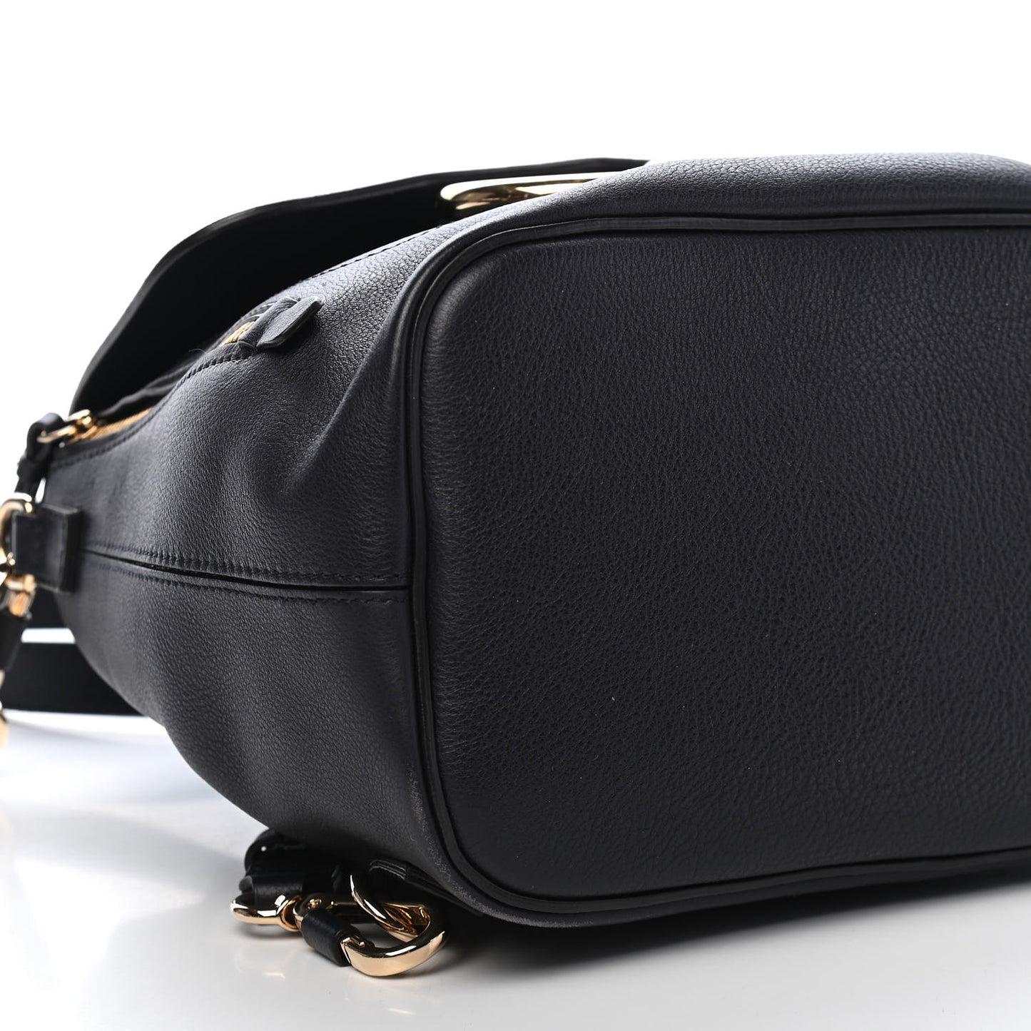 Suede Calfskin Small Faye Backpack Black