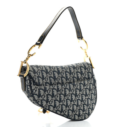 Christian Dior Monogram Saddle Bag Blue 3 of 11