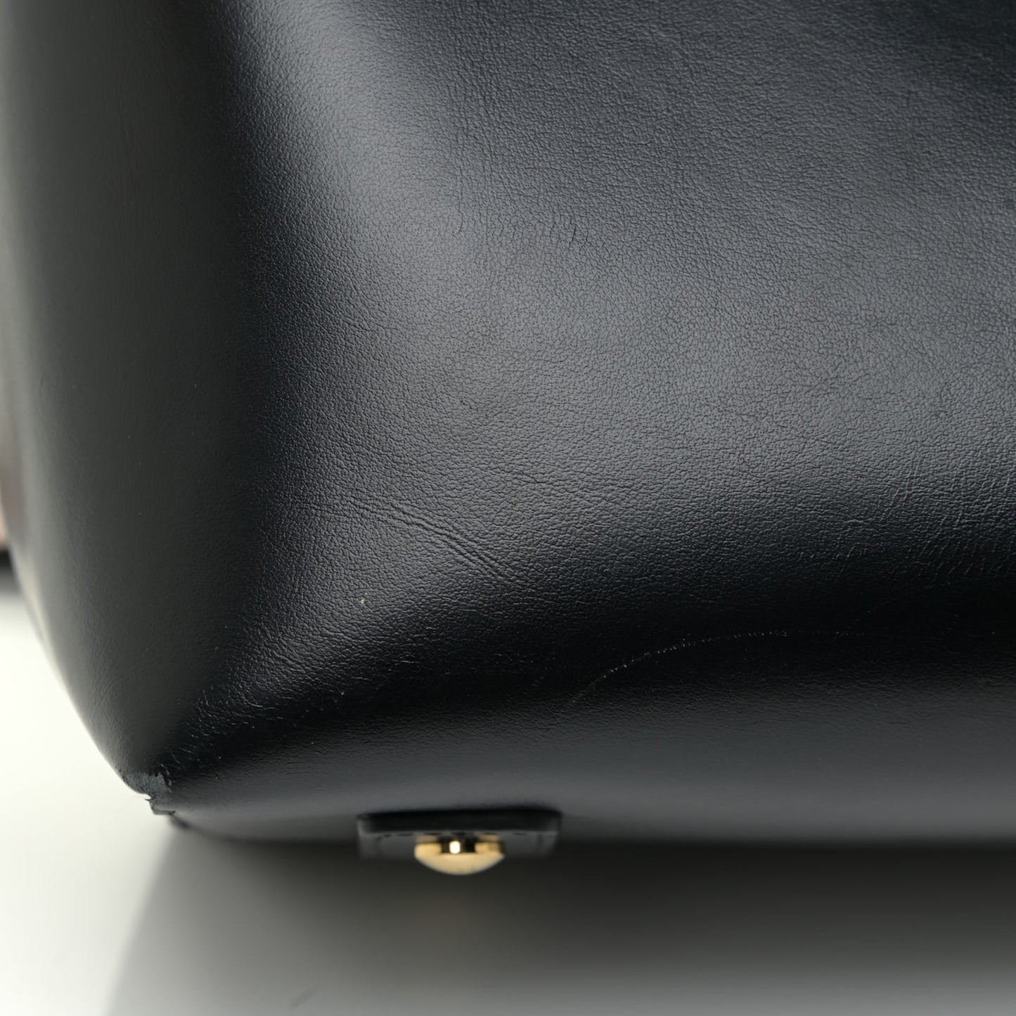 Soft Grain Calfskin Small Belt Bag Black Tan
