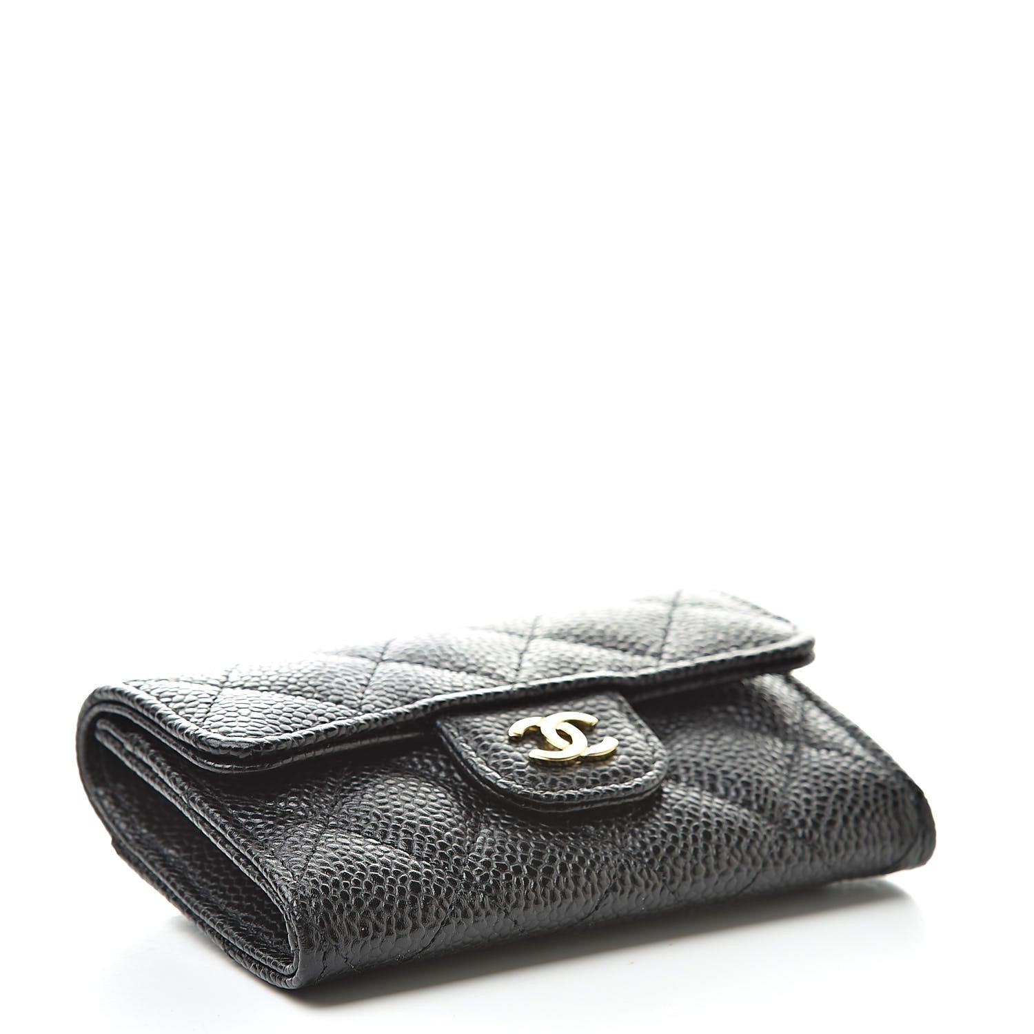 Chanel Caviar Quilted Flap Card Holder Wallet Black 4 of 8