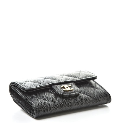 Chanel Caviar Quilted Flap Card Holder Wallet Black 4 of 8