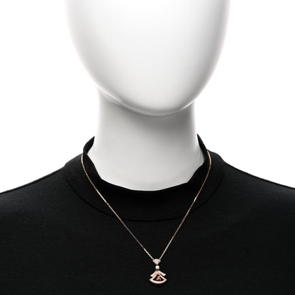 Bulgari 18K Rose Gold Diamond Rubellite Diva's Dream Pendant Necklace 2 of 5