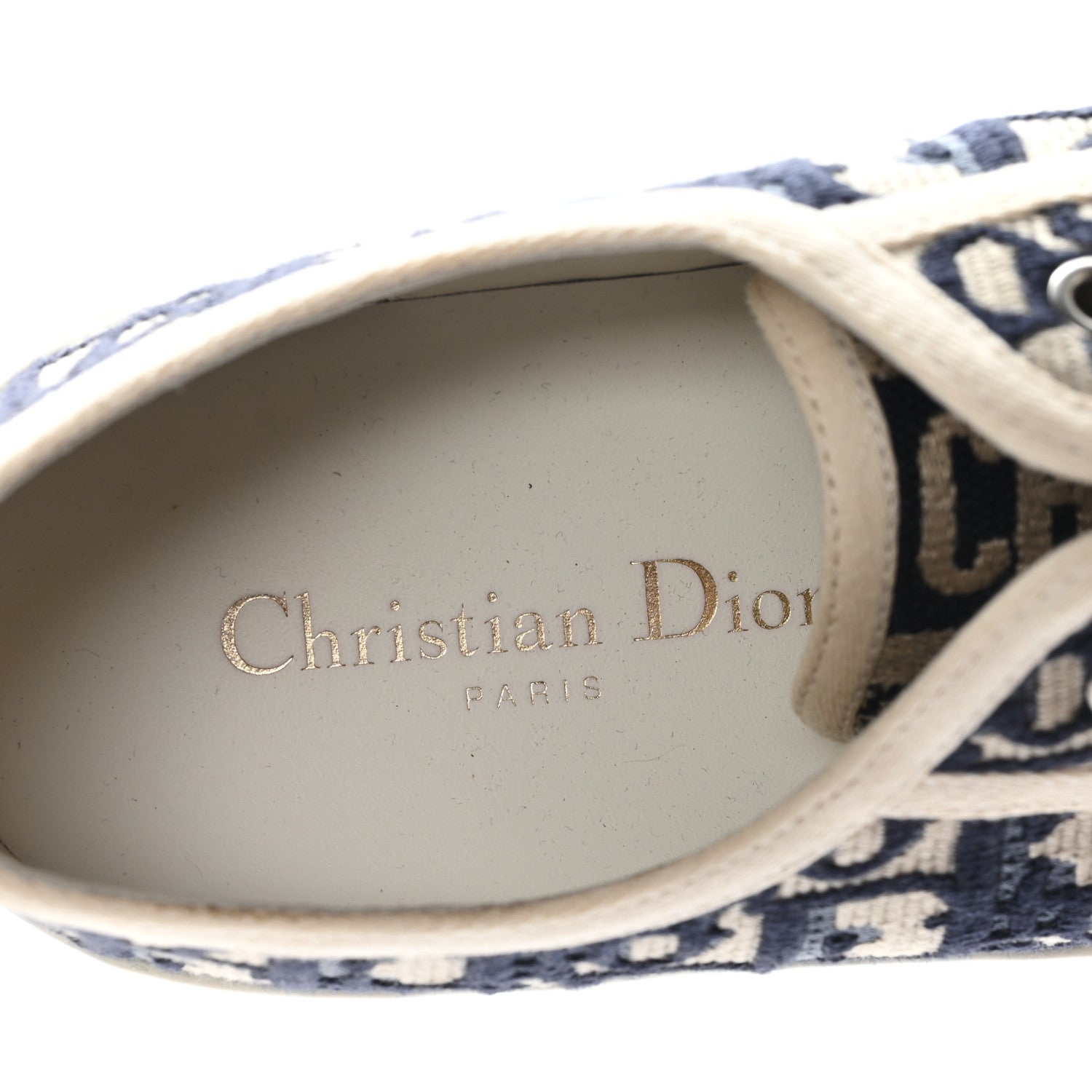 Christian Dior Canvas Oblique Walk'N'Dior Low Top Sneakers 38 Deep