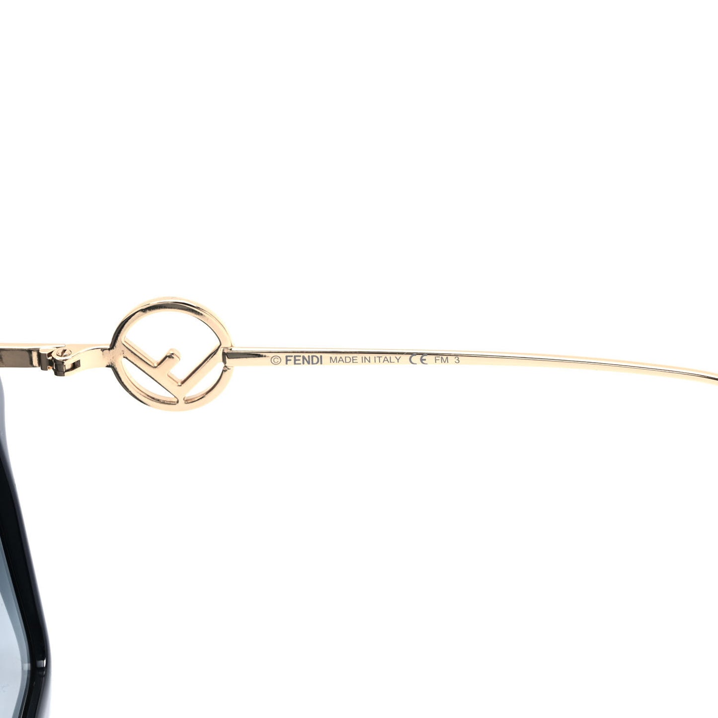 Acetate Metal F is Fendi FF Butterfly Sunglasses FF 0410/S Black
